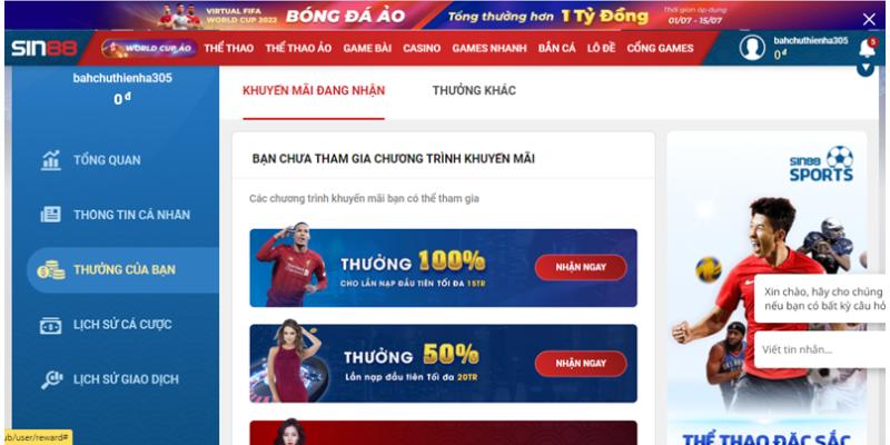 Thông tin về khuyến mãi tại Sin88 Thông tin về khuyến mãi tại Sin88